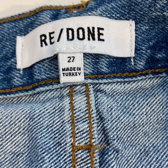 Re/Done 90's High Rise Loose Jeans in Worn Blue Size 27 - Picture 7 of 9